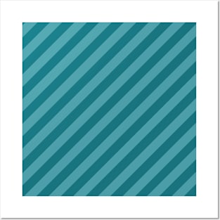 Aqua Stripes Posters and Art